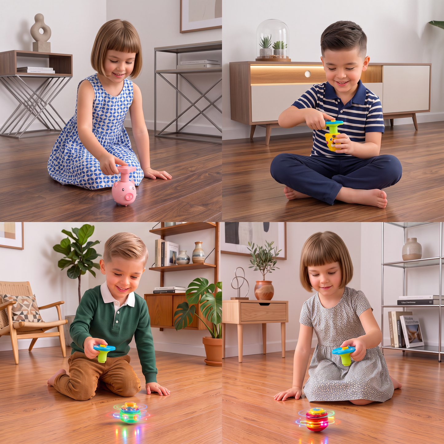 Interactive Light-Up Musical Spinning Top Toy for Kids