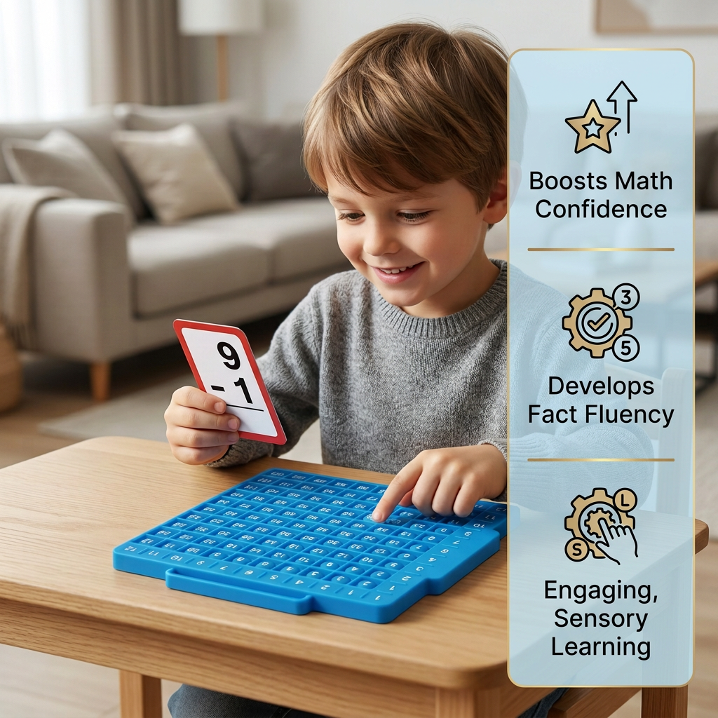 Math Learning Cards Set with Calculation Board – Addition, Subtraction, Multiplication & Division