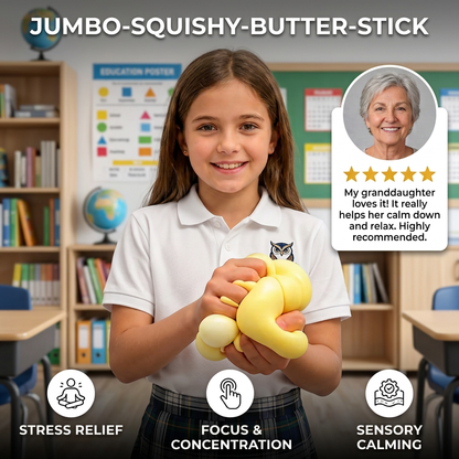 Jumbo Squishy Butter Stick – Slow-Rise Stress Ball & Sensory Fidget Toy