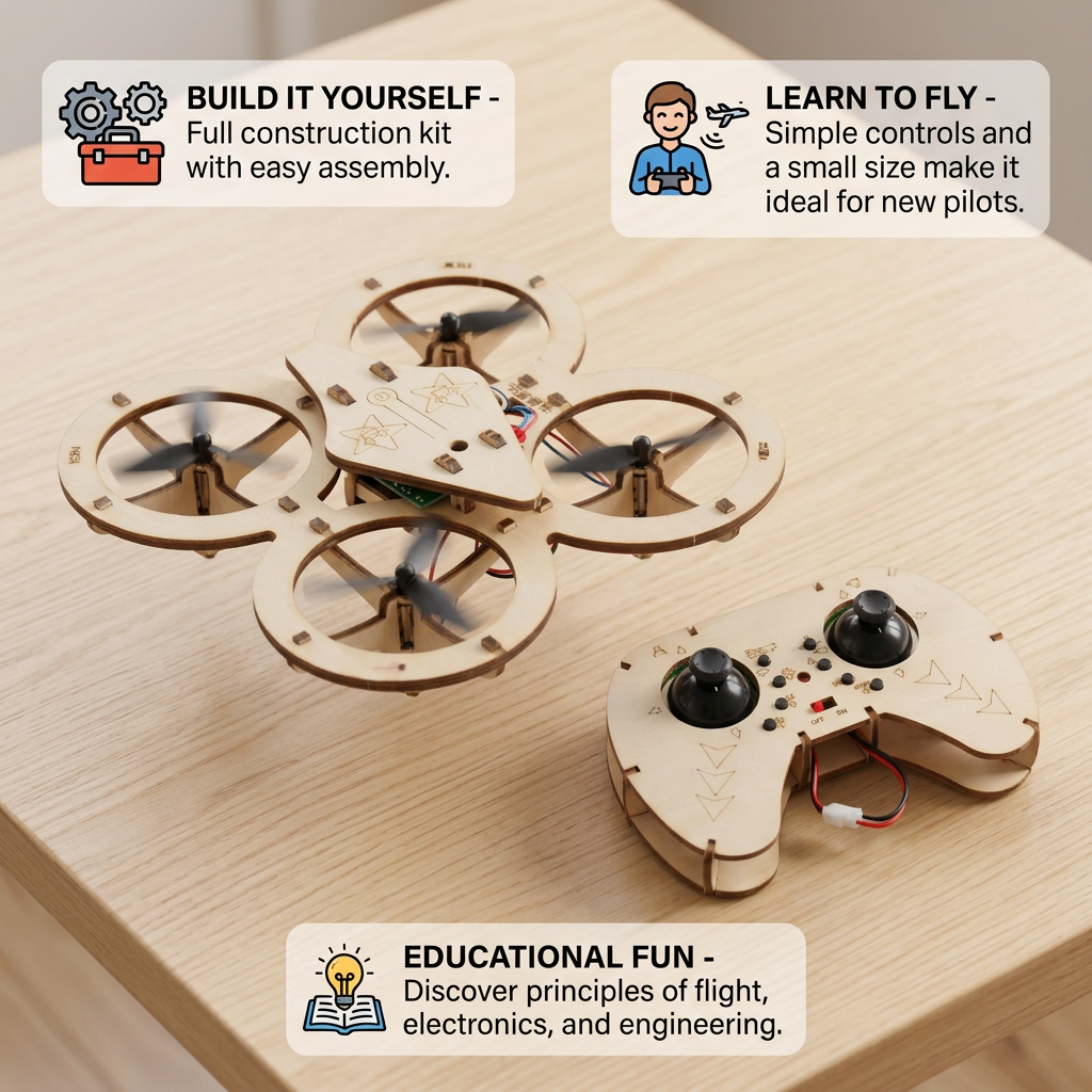 DIY Wooden RC Quadcopter Kit – Build Your Own Flying Adventure