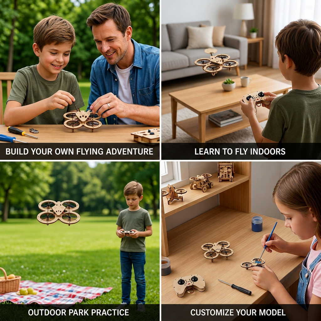 DIY Wooden RC Quadcopter Kit – Build Your Own Flying Adventure