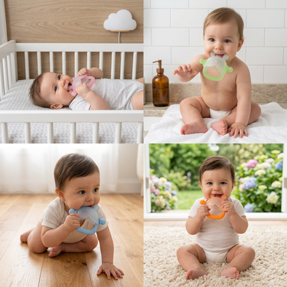 Bunny Baby Teething Mitten – Soft BPA-Free Silicone Gum Soother with Anti-Drop Wristband (3–18 Months)