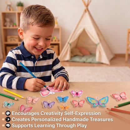 DIY Shrink Art Keychain & Charm Making Kit for Kids