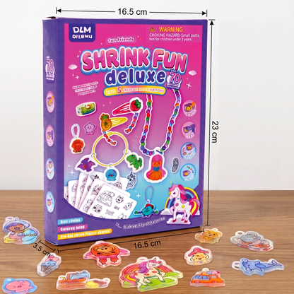 DIY Shrink Art Keychain & Charm Making Kit for Kids