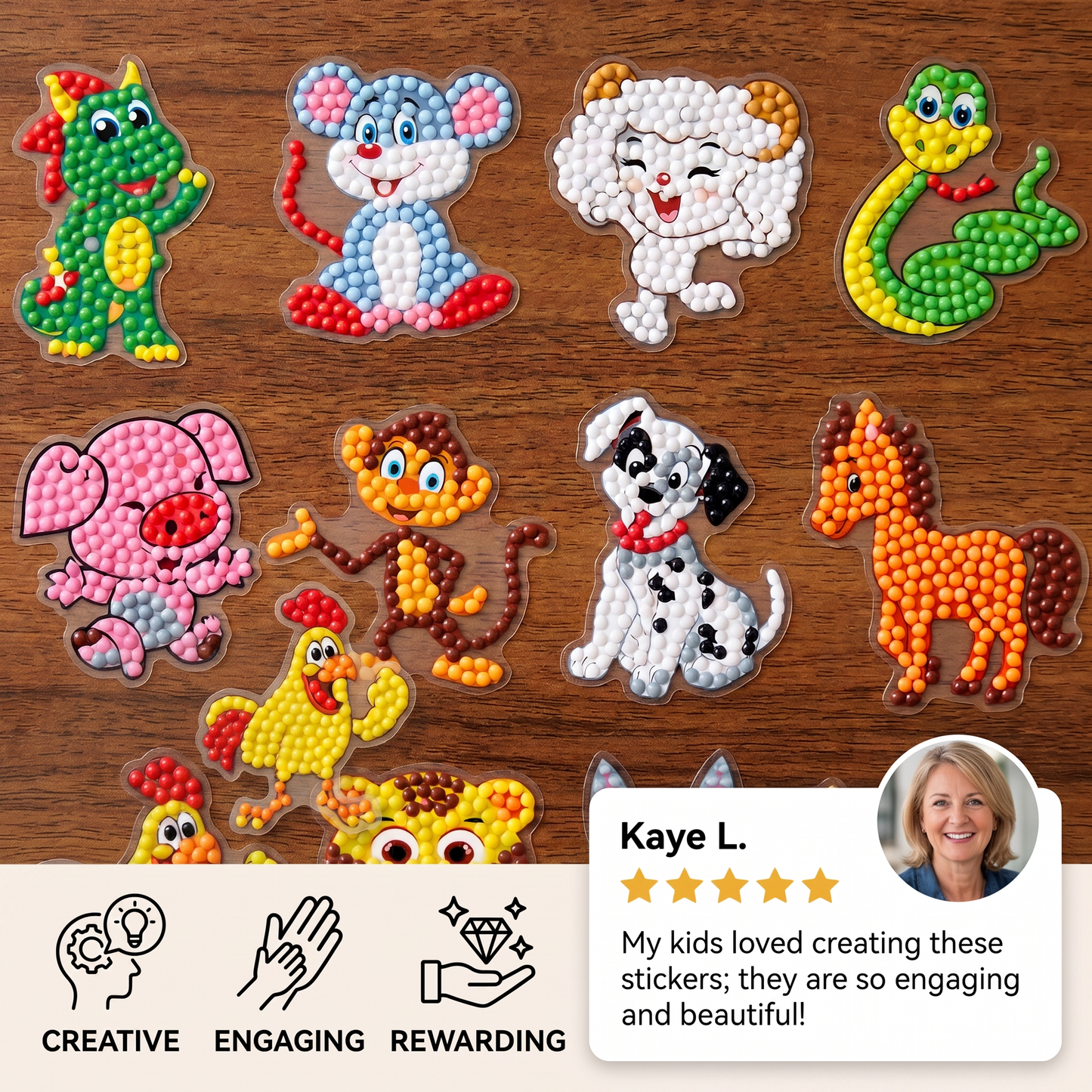 DIY Diamond Art Sticker Craft Kit for Kids