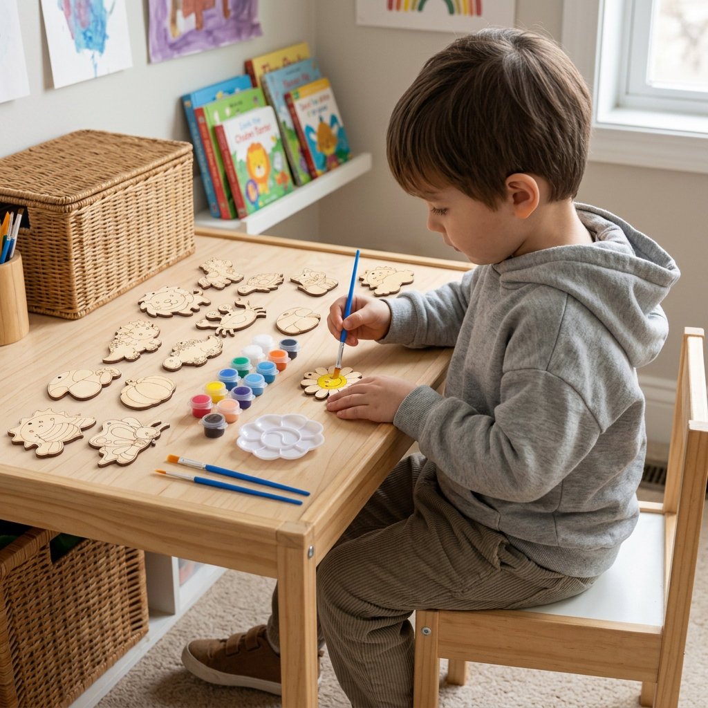 DIY Wooden Paint & Play Craft Kit for Kids