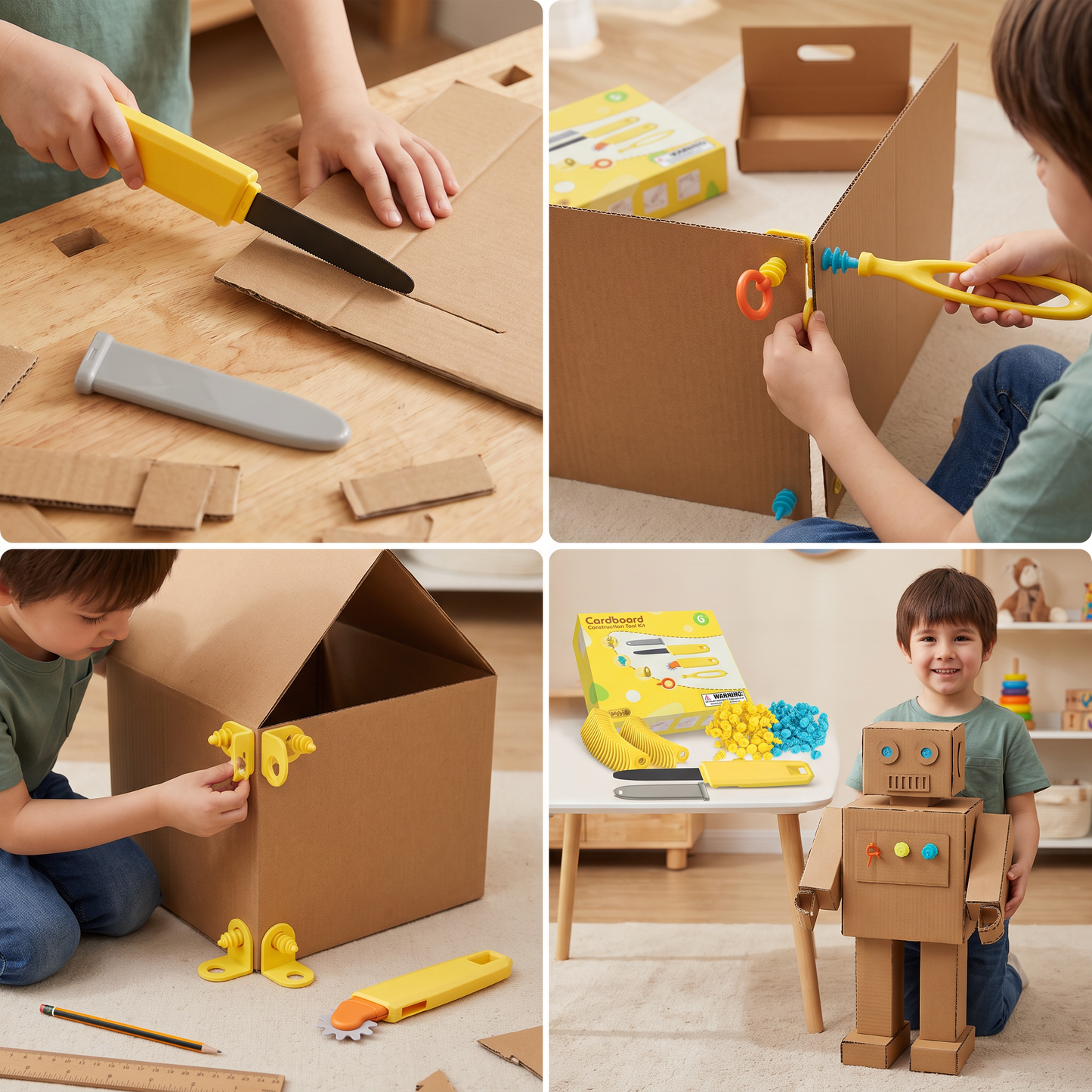 Kids Cardboard Construction Tool Kit