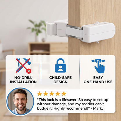 No-Drill Child Safety Door Lock
