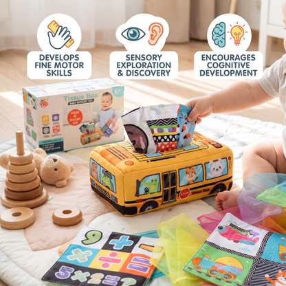 Montessori Magic Tissue Box – Sensory Learning Toy for Babies