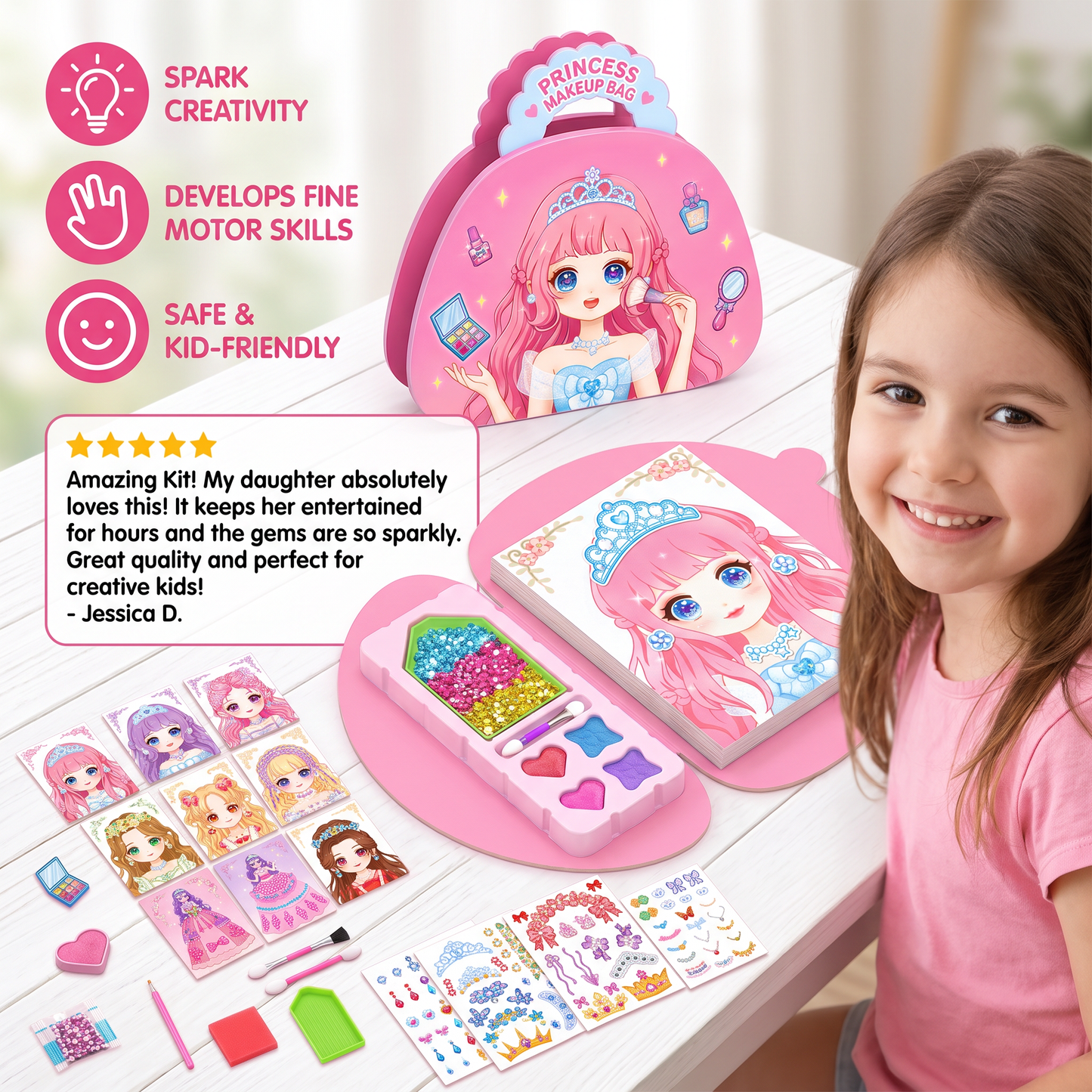 Princess Diamond Painting & Foil Art Book Craft Kit