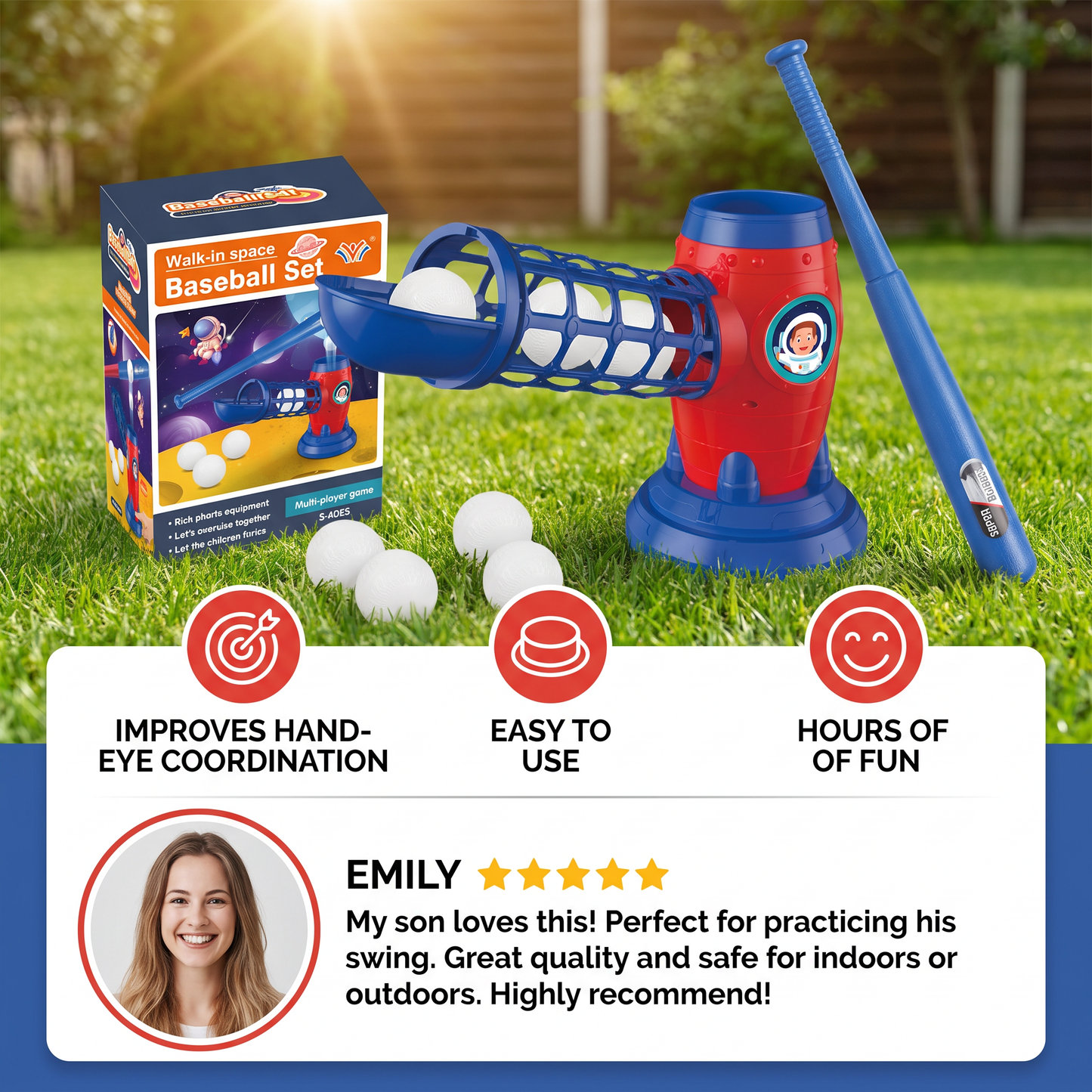 Kids Electronic Baseball Pitching Machine