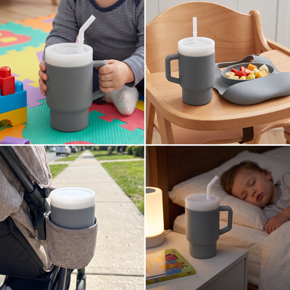 Leakproof Silicone Toddler Straw Cup