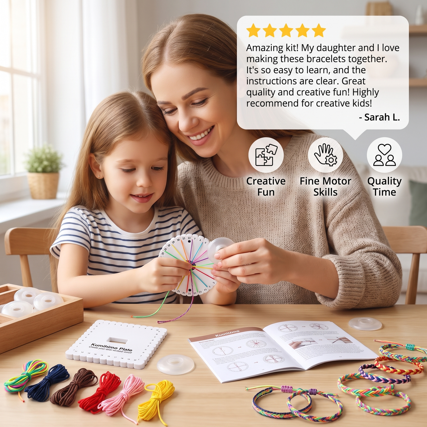 DIY Kumihimo Bracelet Making Kit for Kids