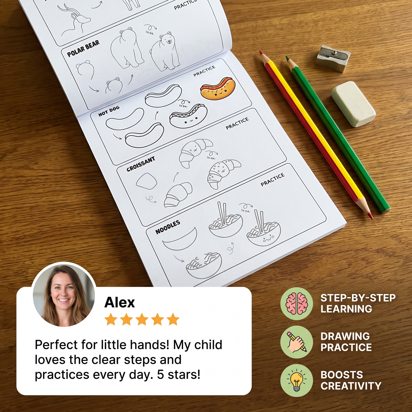Montessori How to Draw Activity Book – Step-by-Step Learning & Drawing Practice