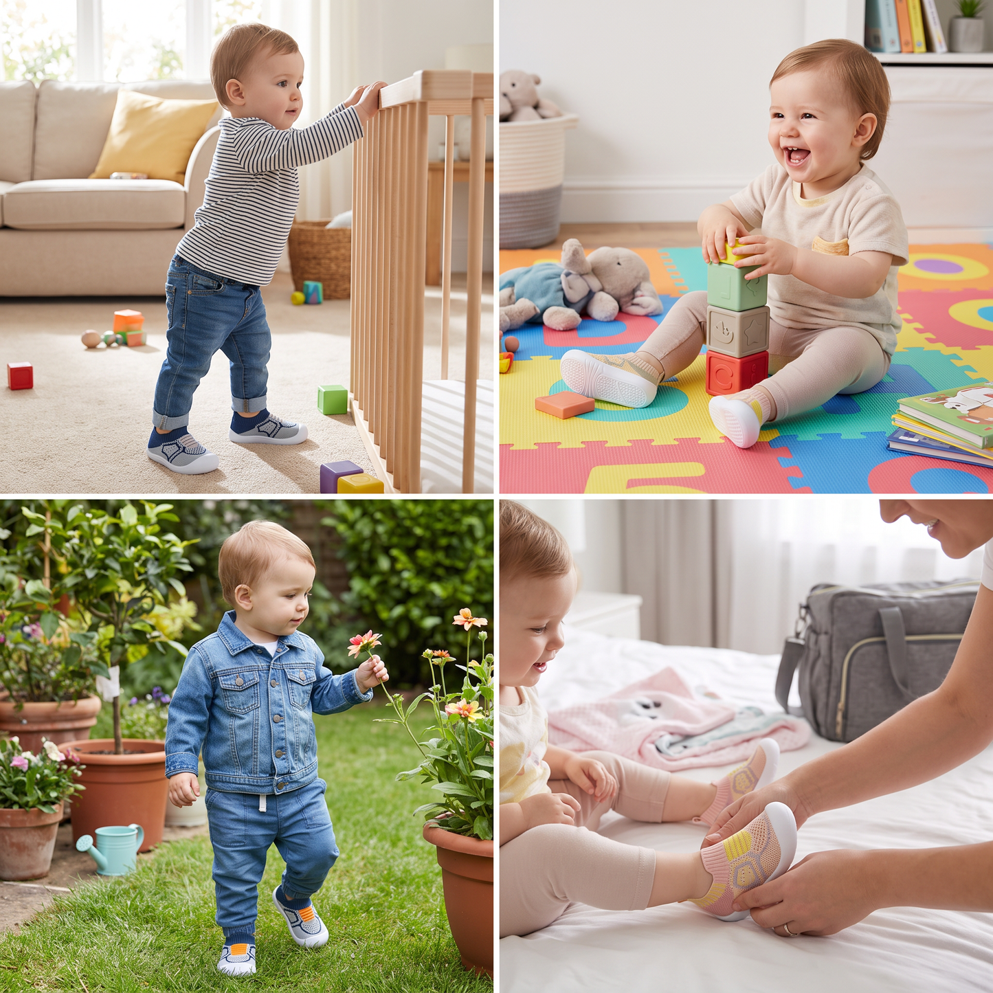 Soft Knit Anti-Slip Baby Sock Shoes for First Steps