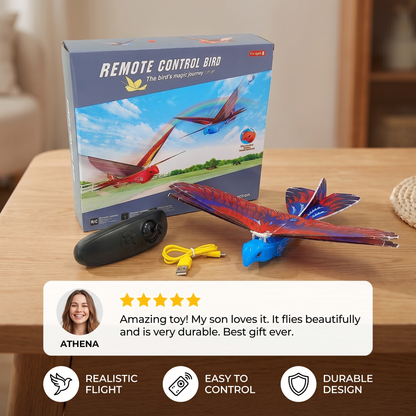 Remote Control Flapping-Wing Flying Bird Toy for Kids