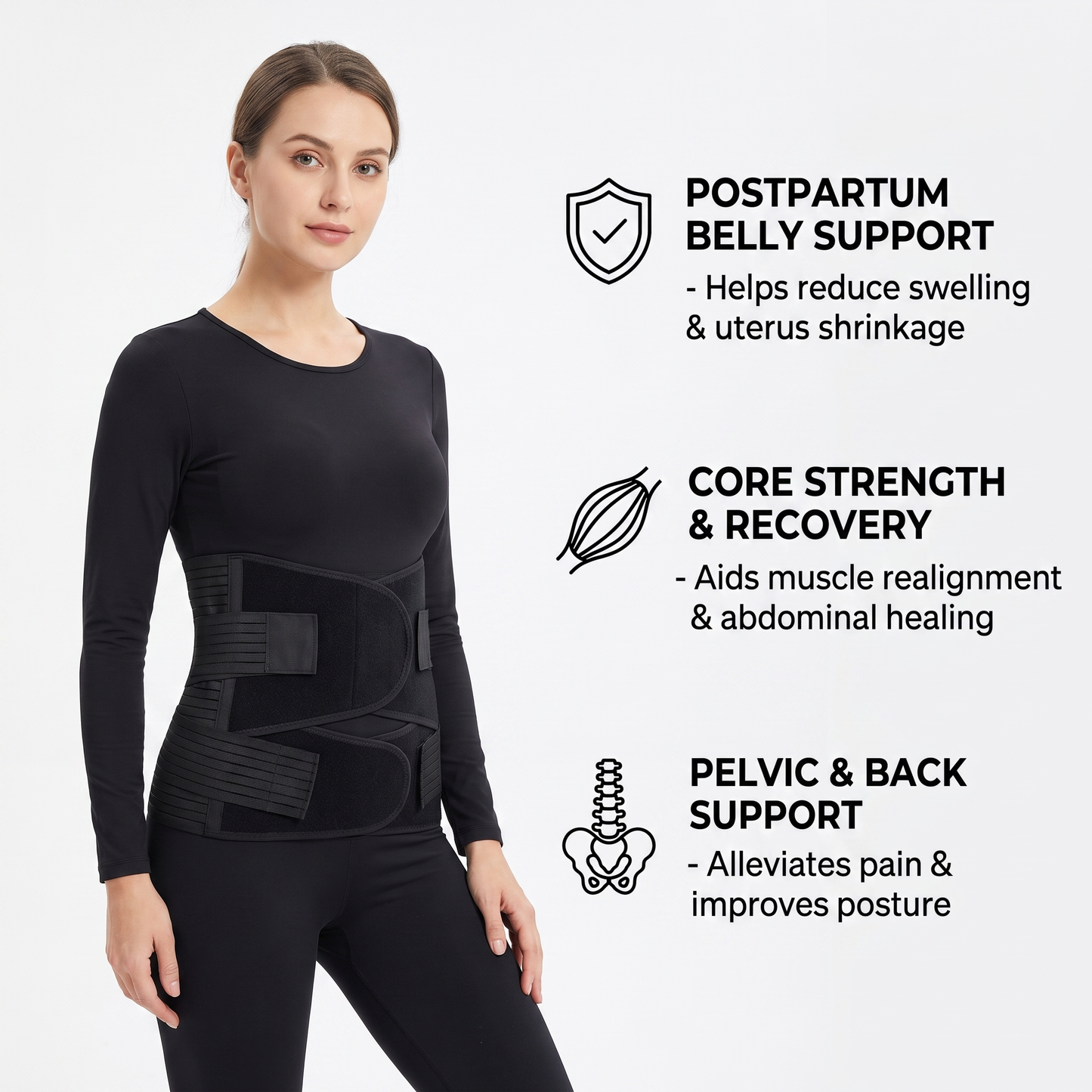 3-in-1 Postpartum Belly Support & Recovery Wrap
