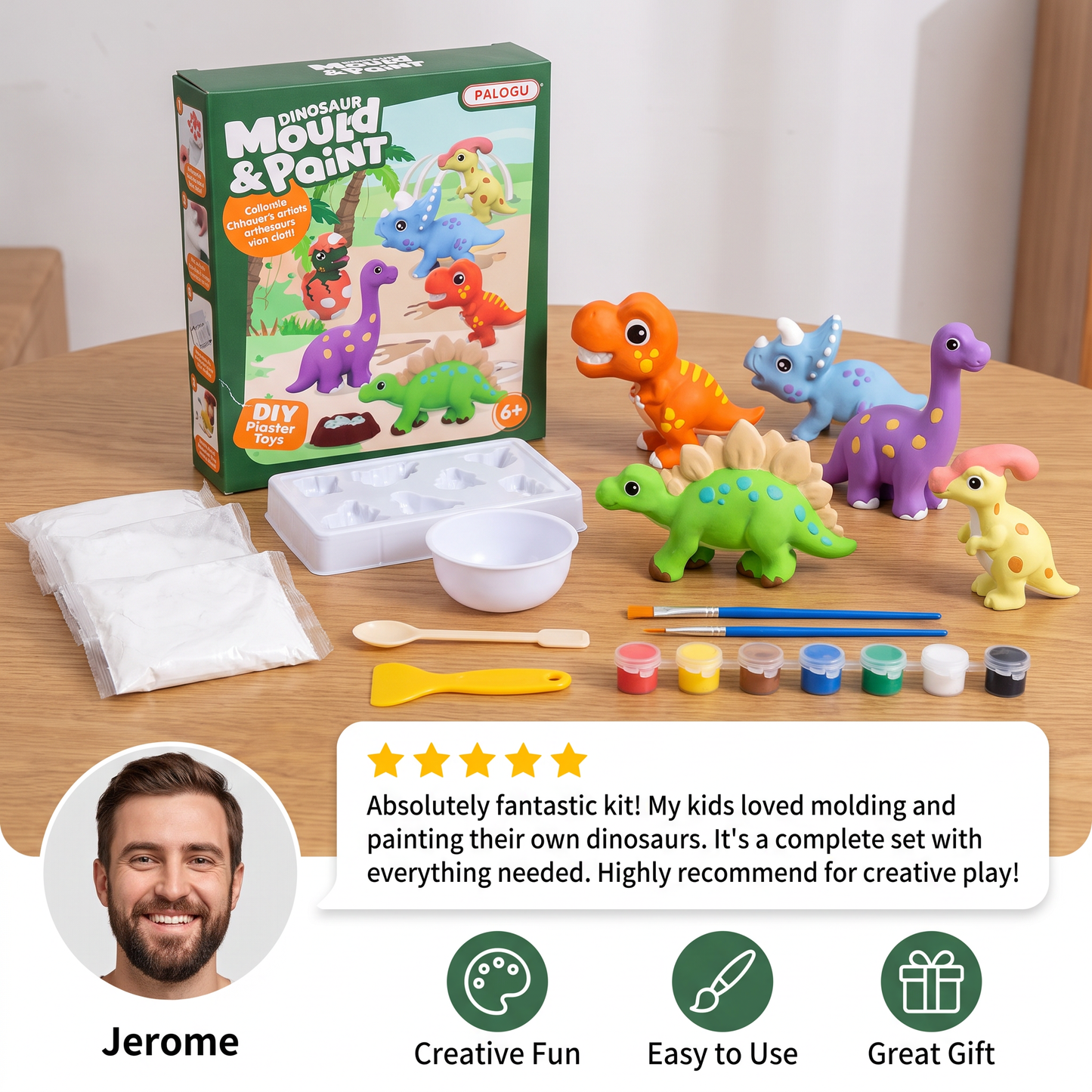 DIY Animal Plaster Painting Kit – Mold, Paint & Create Craft Set for Kids