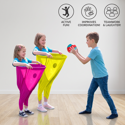 Clown trousers - catching ball family game