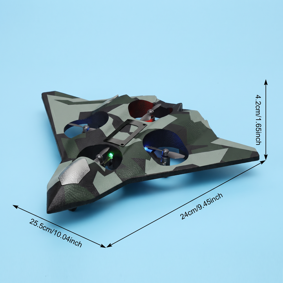 Durable Foam RC Fighter Plane with Altitude Hold & 360° Stunt Rolls