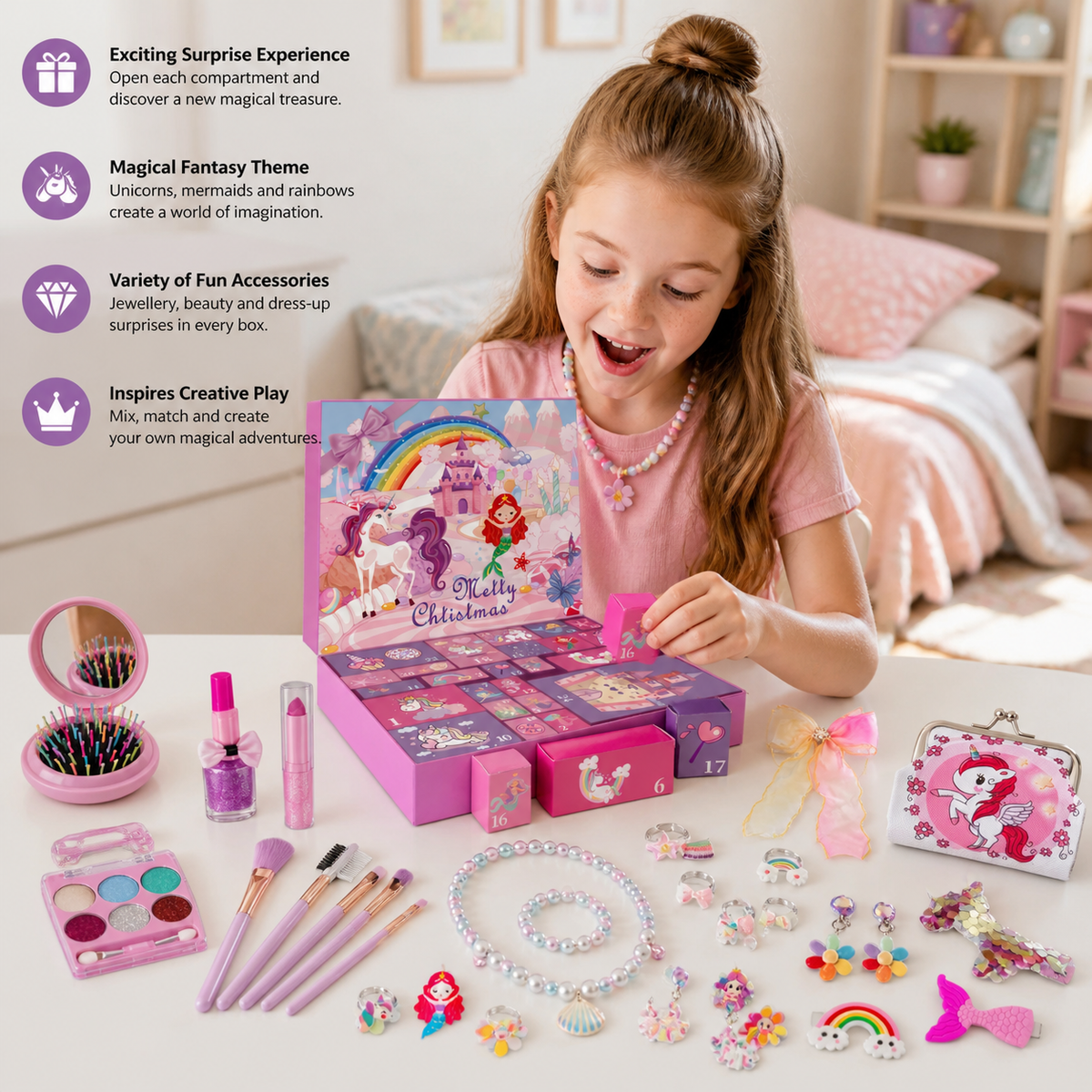 Unicorn & Princess Surprise Advent Calendar for Girls