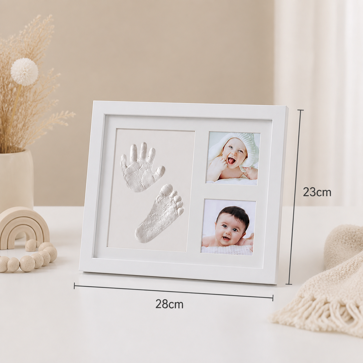 DIY Kids Handprint Keepsake Frame Kit – Hand Impression & Photo Display