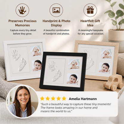 DIY Kids Handprint Keepsake Frame Kit – Hand Impression & Photo Display