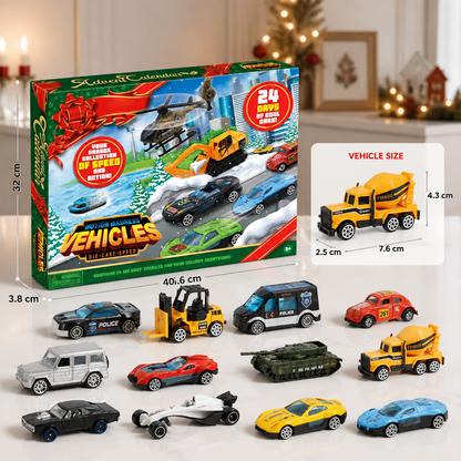 Christmas Die-Cast Car Advent Calendar for Kids