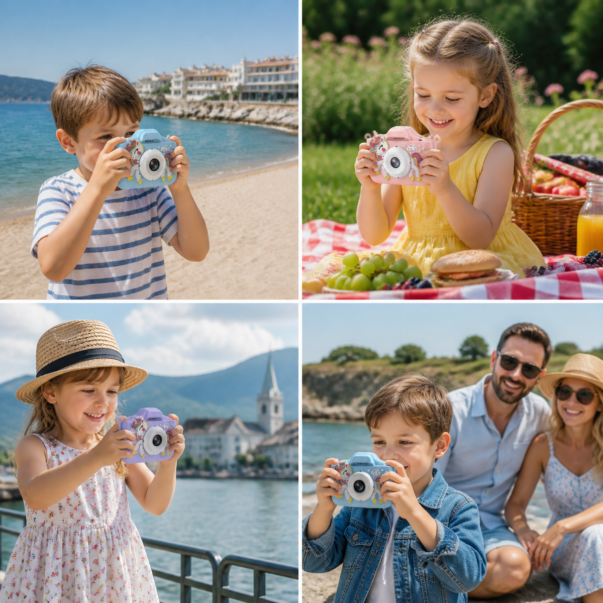 Rechargeable Kids’ Digital Camera with Selfie Mode, HD Video & Silicone Case