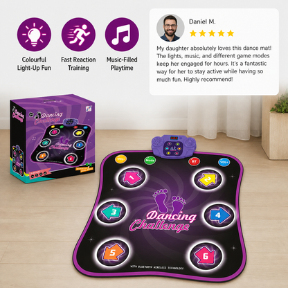 Kids’ Light-Up Bluetooth Dance Mat with 5 Game Modes