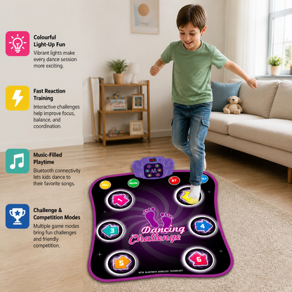 Kids’ Light-Up Bluetooth Dance Mat with 5 Game Modes