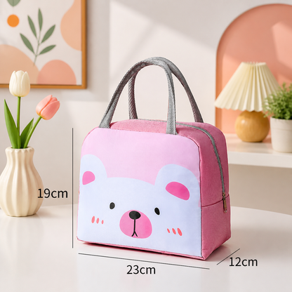 Cartoon Animal Insulated Lunch Bag for Kids