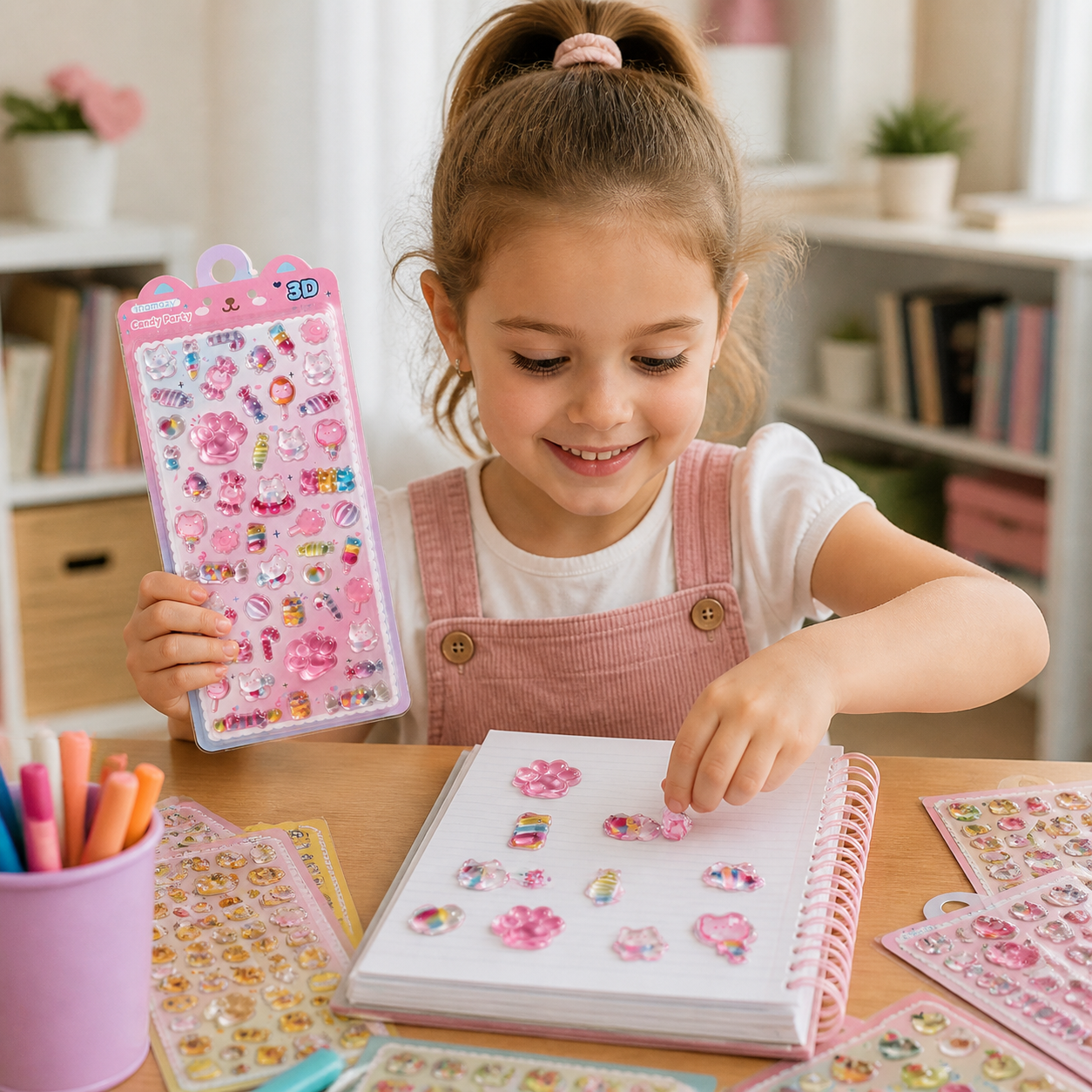 3D Squishy Pet Paw Stickers – Cute Puffy Stickers for Kids
