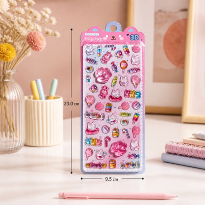 3D Squishy Pet Paw Stickers – Cute Puffy Stickers for Kids