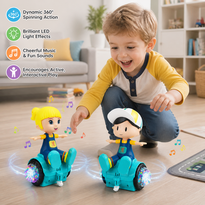 Interactive 360° Dancing Balance Toy with Lights & Music