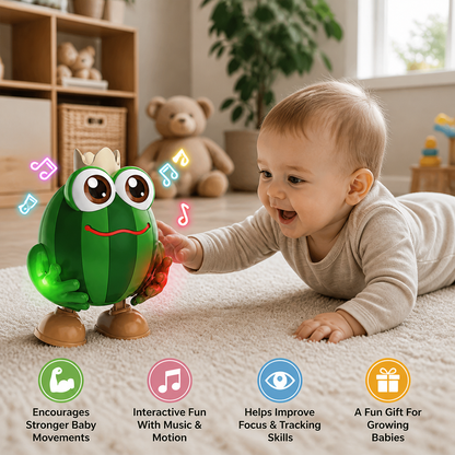 Dancing Watermelon Head-Up Tummy Time Toy with Lights & Music