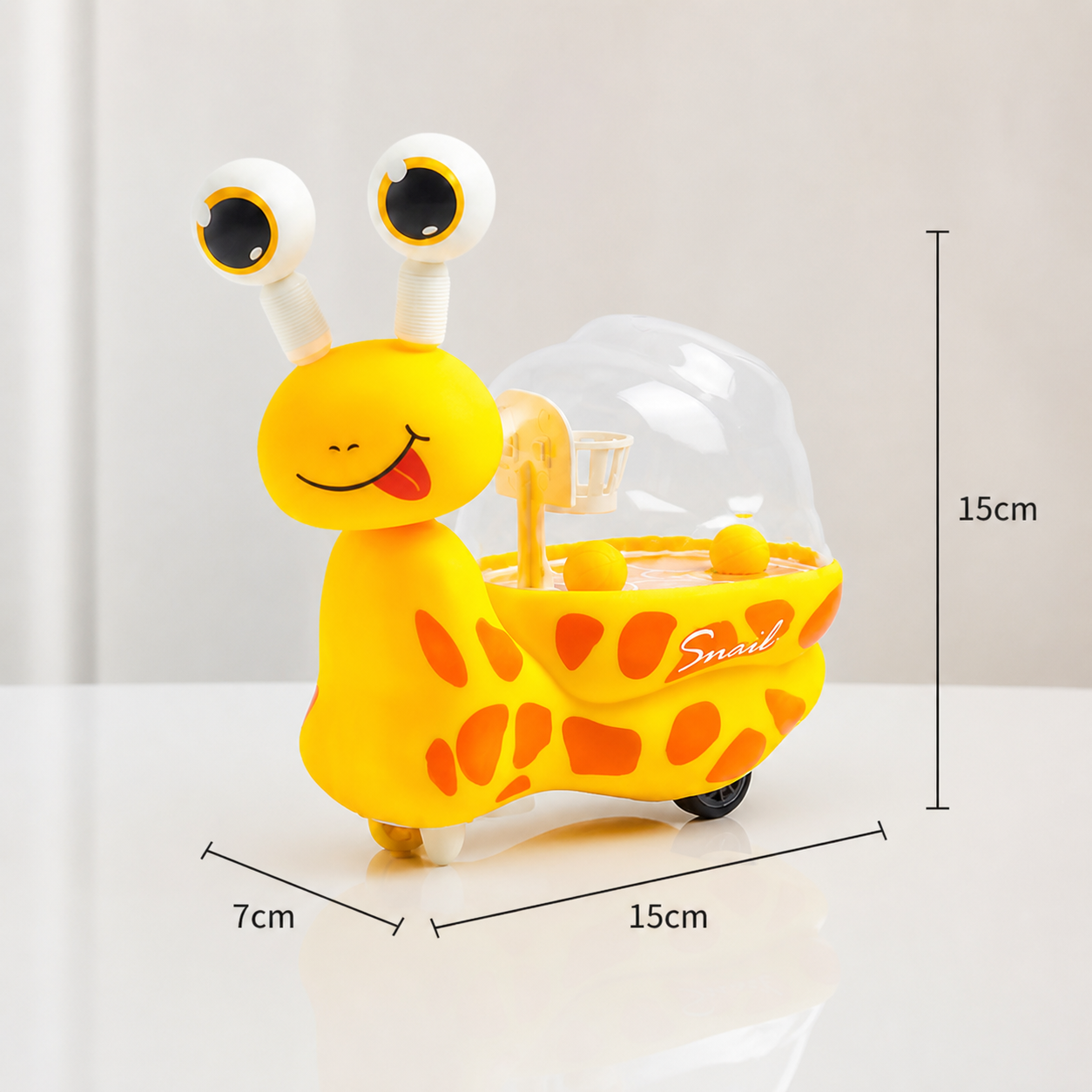 3-in-1 Moving Snail Toy with Basketball Hoop & Telescopic Eyes