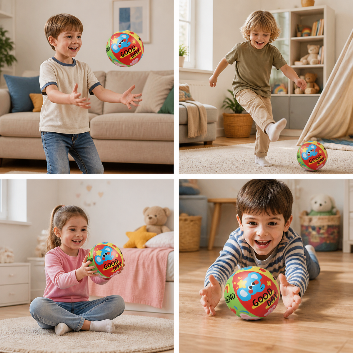 Soft & Safe Silent Indoor Play Ball for Kids