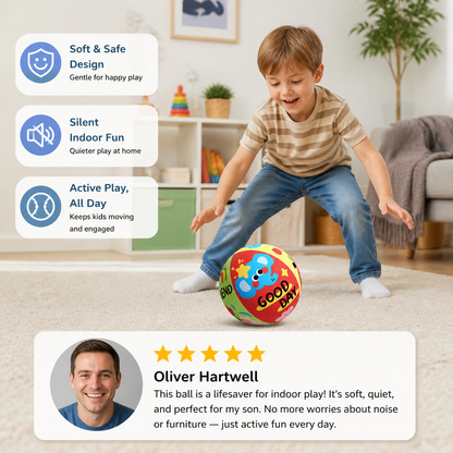 Soft & Safe Silent Indoor Play Ball for Kids