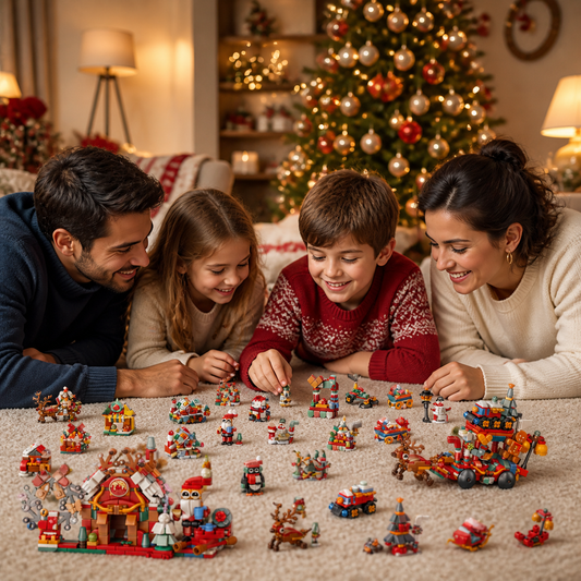 Christmas Village Building Blocks Advent Calendar for Kids