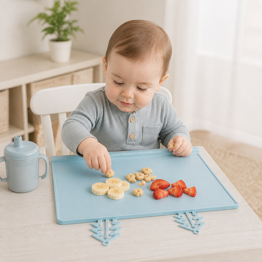 BabySafe Practical & Hygienic Silicone Baby Placemat with Raised Edge