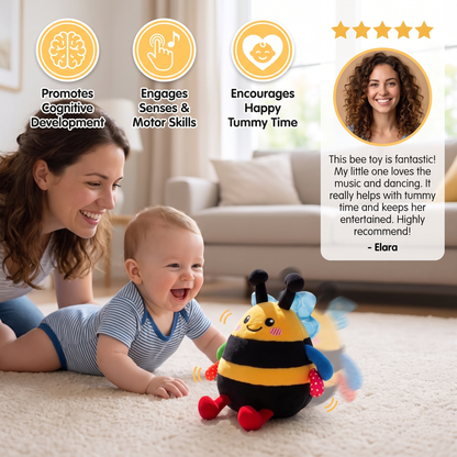 Interactive Musical Tummy Time Bee Plush Toy