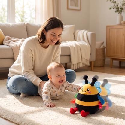 Interactive Musical Tummy Time Bee Plush Toy