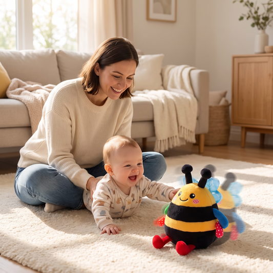 Interactive Musical Tummy Time Bee Plush Toy