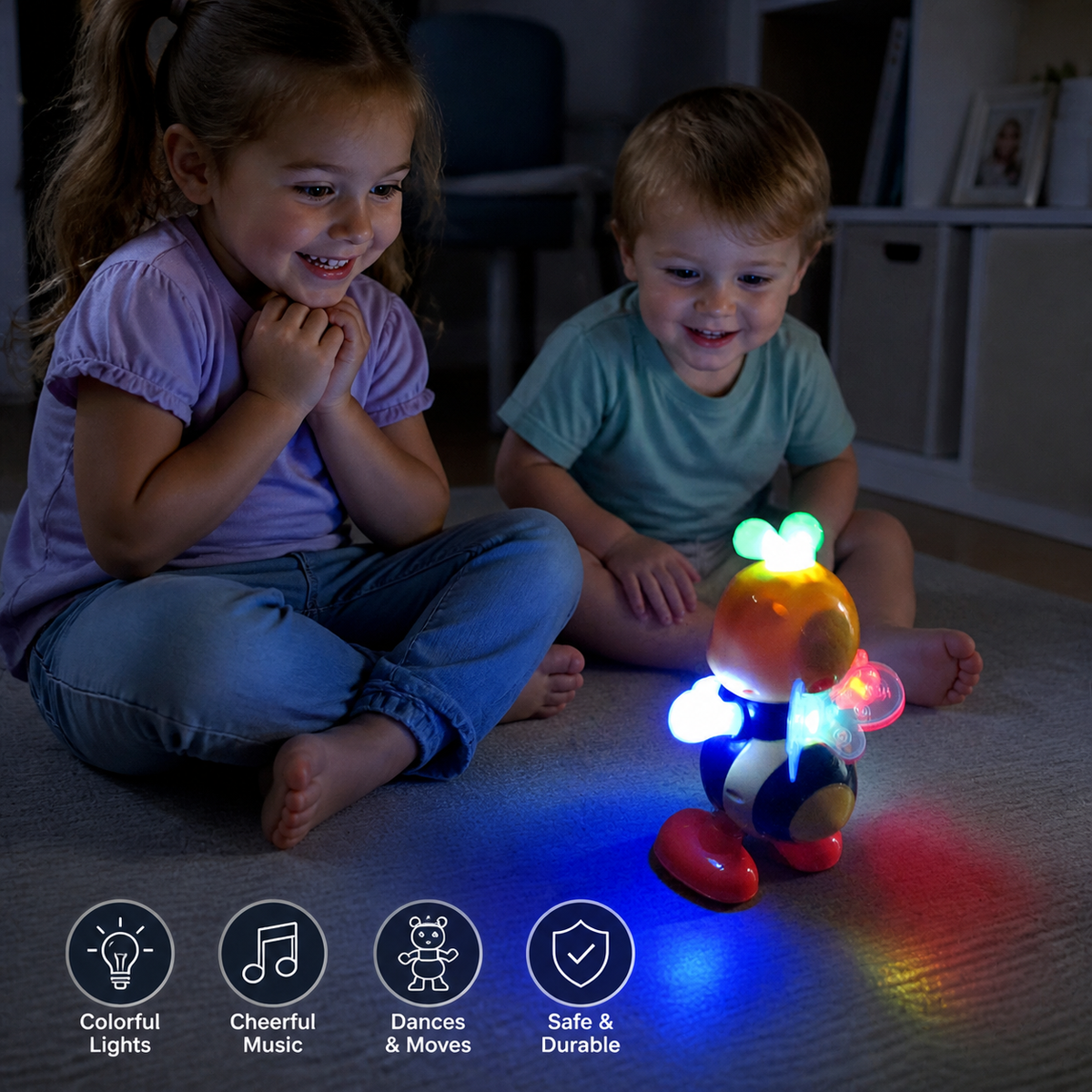 Musical Dancing Bee Toy with Lights and Music