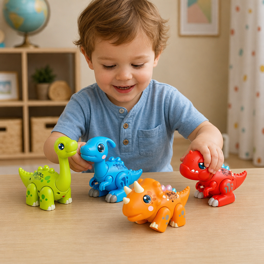 Easy-Assembly STEM Learning Dinosaur Toy with Lights & Sounds