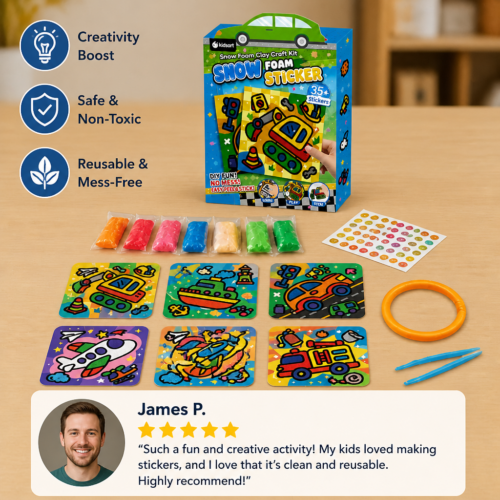 DIY Clay Sticker Art & Craft Kit for Kids