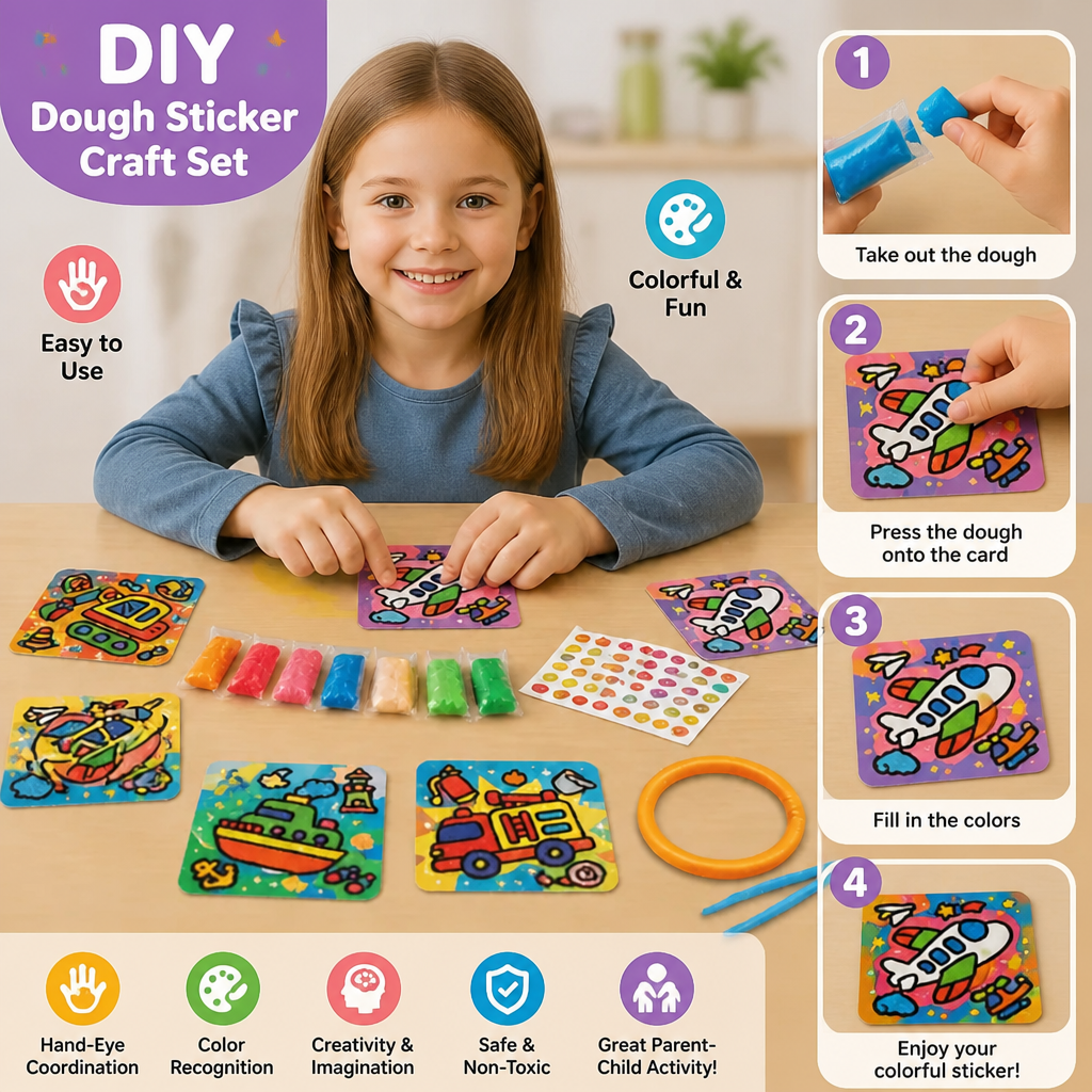 DIY Clay Sticker Art & Craft Kit for Kids