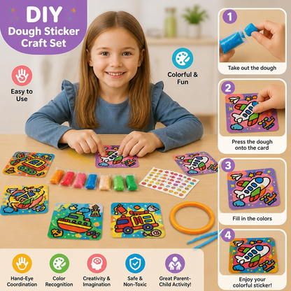 DIY Clay Sticker Art & Craft Kit for Kids