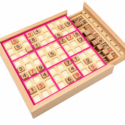 Wooden Sudoku Puzzle Board – Educational Logic & Math Game